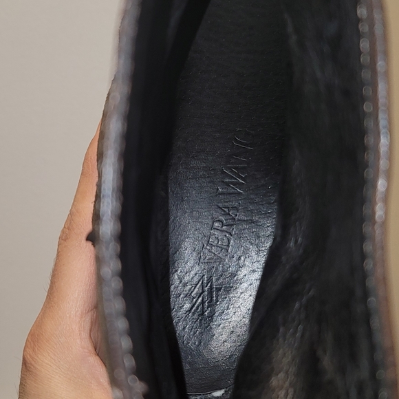 Couture Vera Wang Brown LeatherBoots / Booties, Made in Italy, Size 7.5 - Picture 8 of 11